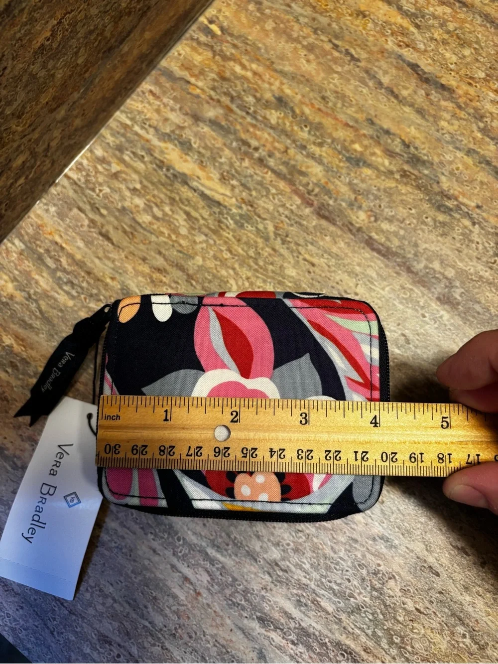 Vera Bradley Pink Red Navy Floral Travel Pill Case